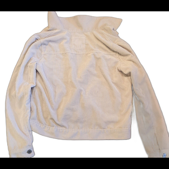 LC Lauren Conrad Gray Corduroy Trucker Jacket - Women's Sz M - Picture 4 of 7